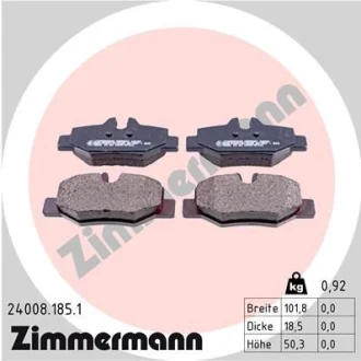 Комплект тормозных колодок ZIMMERMANN 240081851