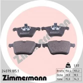 Гальмівні колодки, дискове гальмо (набір) ZIMMERMANN 240791851