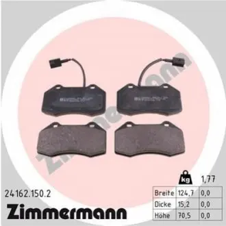 Тормозные колодки, дисковый тормоз.) ZIMMERMANN 241621502