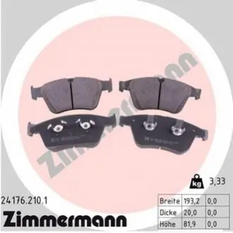 Гальмівні колодки ZIMMERMANN 241762101