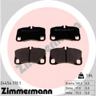 Гальмівні колодки ZIMMERMANN 244541701