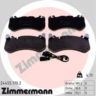 Колодки гальмівні дискові, к-кт ZIMMERMANN 244551702 Купити в Україні