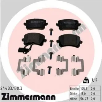 Гальмівні колодки ZIMMERMANN 244831703