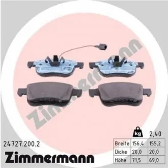 Гальмівні колодки ZIMMERMANN 247272002