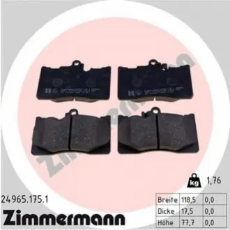 Колодки гальмівні (передні) Lexus GS 05-/IS III//RC 09- (Advics) ZIMMERMANN 249651751 Купити в Україні