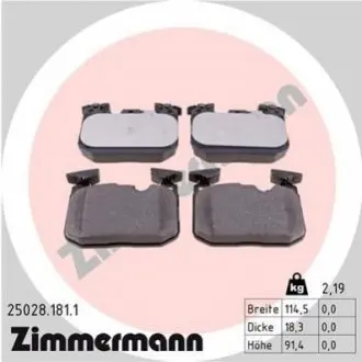 Колодки гальмівні (передні) BMW 1 (F20/F21)/2 (F22/F44-F46/F87)/3 (F30/F31/F34/F80)/4 (F32/F36) 11 ZIMMERMANN 250281811 Купити в Україні