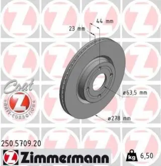 Гальмівний диск ZIMMERMANN 250570920