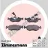Колодки гальмівні (передні) Fiat 500/Punto 05 ZIMMERMANN (254291802) зображення 1