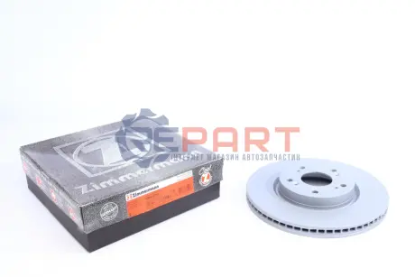 Фото Диск гальмівний (передній) Honda Civic IX R16 (293x25) (з покриттям) (вент) ZIMMERMANN (280318920) зображення 1