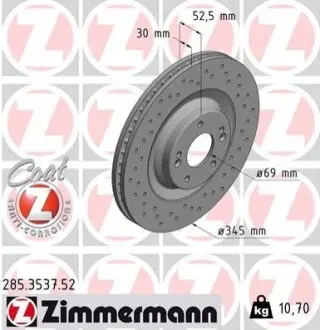 Гальмівний диск SPORT BRAKE DISC Z ZIMMERMANN 285353752