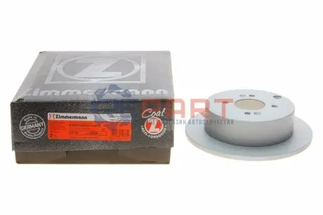 Диск гальмівний (задній) Hyundai Accent/Getz 05-10/i10/i20 08-/Kia Rio 05- (262x10) (з покр.)(повний) ZIMMERMANN 320380420 Купити в Україні
