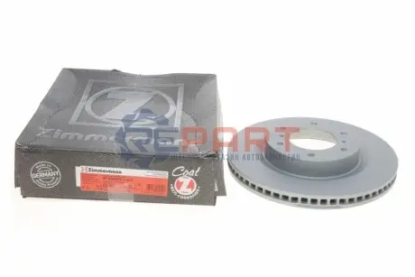 Фото Диск гальмівний (передній) Mitsubishi Pajero IV 06- (332x28) (з вениляцією) (з покриттям) ZIMMERMANN (380.2116.20) зображення 1