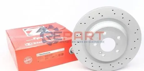 Фото Диск гальмівний (задній) MB S-class (W221) 05-13 (320x24) (з покриттям) (з отворами) (вентильований) ZIMMERMANN (400366152) зображення 1