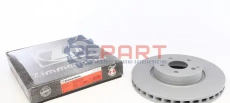 Фото Диск гальмівний (передній) MB C-class (W204) 07-/ E-class (W212) 09- (322x32) (з покриттям) (вентил.) ZIMMERMANN (400366420) зображення 1