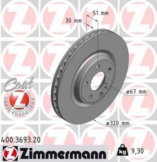 Автозапчасть ZIMMERMANN 400369320