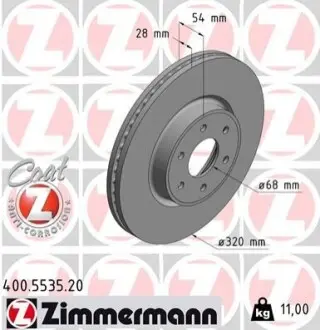 Автозапчасть ZIMMERMANN 400553520 Купить в Украине