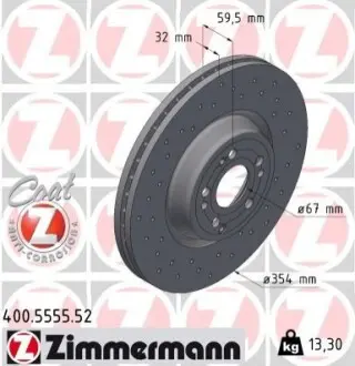 Тормозные диски SPORT Z ZIMMERMANN 400555552 Купить в Украине