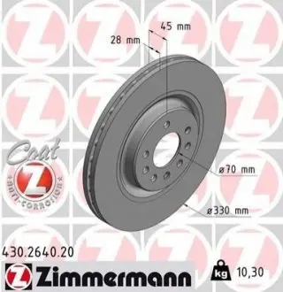 Автозапчасть ZIMMERMANN 430264020