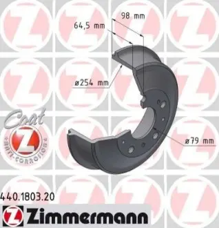 Тормозной барабан ZIMMERMANN 440180320