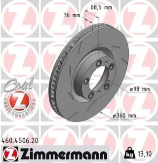 Гальмівний диск ZIMMERMANN 460450620