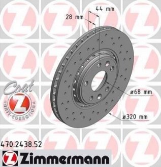 Гальмівні диски Sport передні ZIMMERMANN 470243852