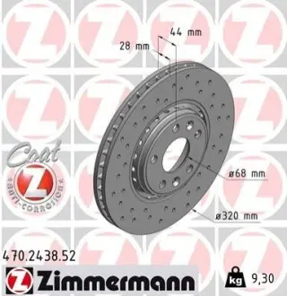 Тормозные диски Sport передние ZIMMERMANN 470243852