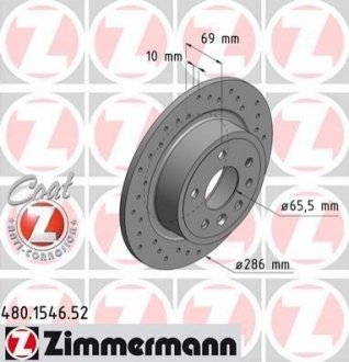 Тормозной диск ZIMMERMANN 480154652 (фото 1)