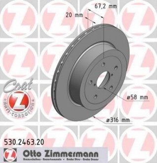 Тормозные диски ZN задние ZIMMERMANN 530246320 (фото 1)