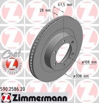 Тормозные диски передние ZIMMERMANN 590258620