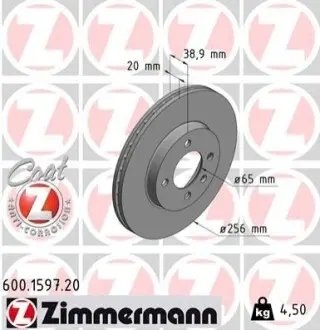 Тормозной барабан ZIMMERMANN 600159720