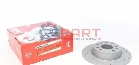 Диск гальмівний (задній) VW Caddy 03- (272x10) (з покриттям) (з отвором) (повний) ZIMMERMANN 600324152 Купити в Україні