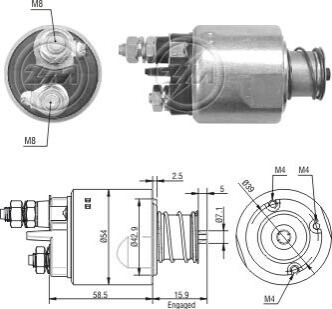 Втягуюче реле стартера ZM ZM1495