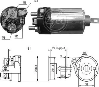 Реле втягивающего стартера ZM ZM628 Купить в Украине