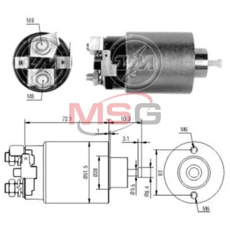 Фото Реле втягуюче стартера ZM (ZM698) зображення 1