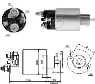 Втягуюче реле стартера ZM ZM995